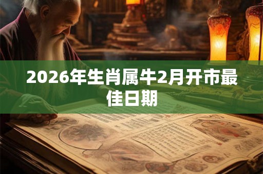 2026年生肖属牛2月开市最佳日期