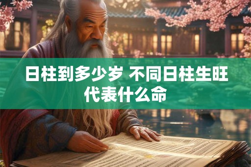 日柱到多少岁 不同日柱生旺代表什么命