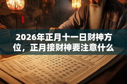 2026年正月十一日财神方位，正月接财神要注意什么？