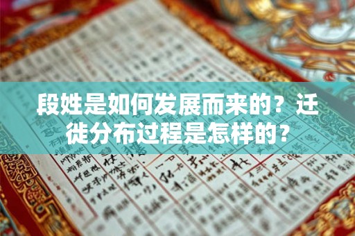 段姓是如何发展而来的？迁徙分布过程是怎样的？