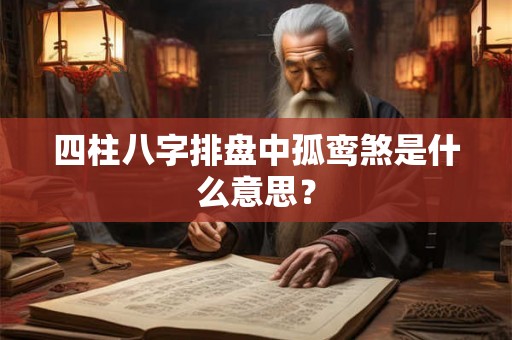 四柱八字排盘中孤鸾煞是什么意思？
