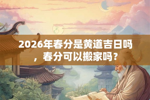 2026年春分是黄道吉日吗,春分可以搬家吗? 2026年春分是黄道吉日吗,春分可以搬家吗?