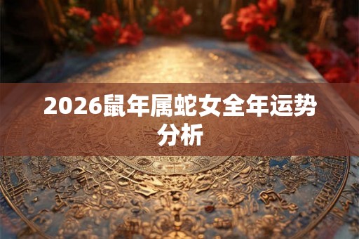 2026鼠年属蛇女全年运势分析
