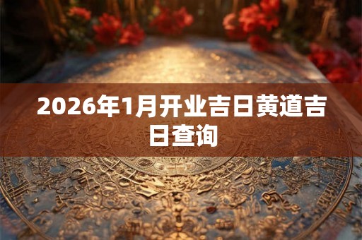 2026年1月开业吉日黄道吉日查询 2026年1月开业吉日黄道吉日查询