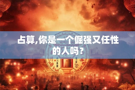占算,你是一个倔强又任性的人吗？