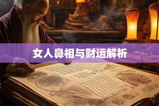 女人鼻相与财运解析