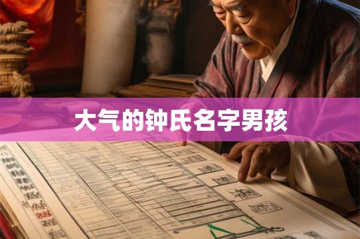 大气的钟氏名字男孩 大气的钟氏名字男孩