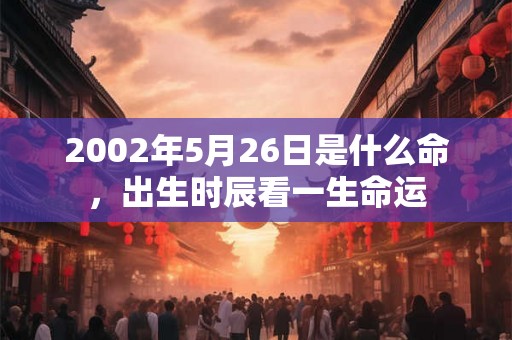 2002年5月26日是什么命，出生时辰看一生命运