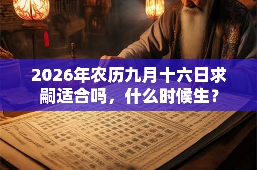 2026年农历九月十六日求嗣适合吗，什么时候生？