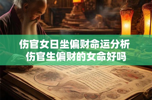 伤官女日坐偏财命运分析 伤官生偏财的女命好吗