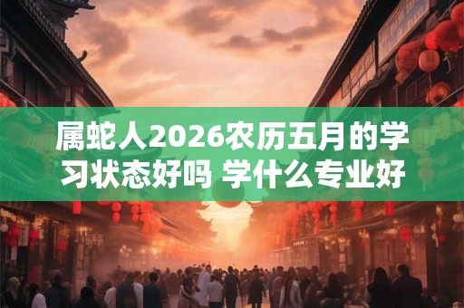 属蛇人2026农历五月的学习状态好吗 学什么专业好