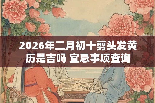 2026年二月初十剪头发黄历是吉吗 宜忌事项查询