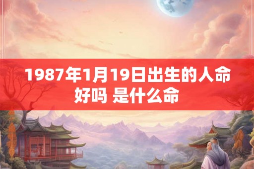 1987年1月19日出生的人命好吗 是什么命