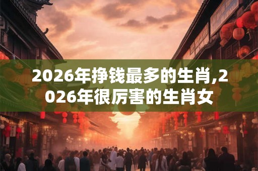 2026年挣钱最多的生肖,2026年很厉害的生肖女