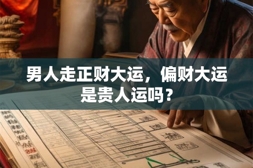 男人走正财大运，偏财大运是贵人运吗？
