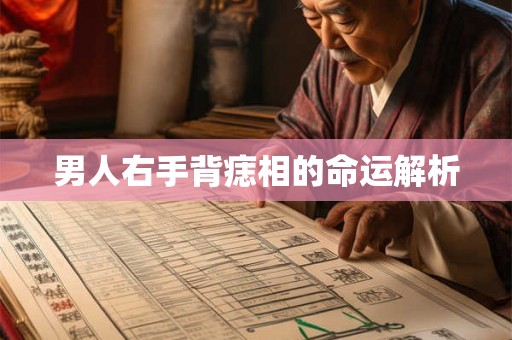 男人右手背痣相的命运解析