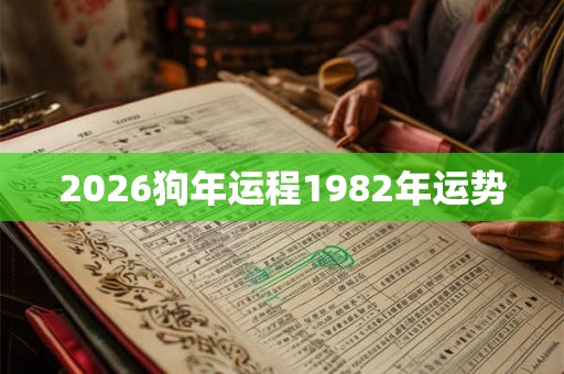 2026狗年运程1982年运势