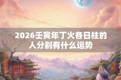 2026壬寅年丁火各日柱的人分别有什么运势