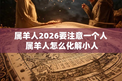 属羊人2026要注意一个人 属羊人怎么化解小人