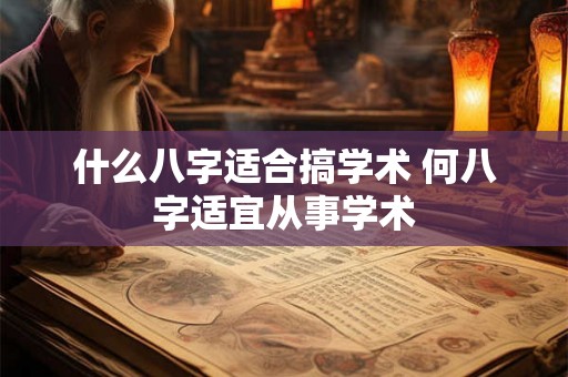 什么八字适合搞学术 何八字适宜从事学术