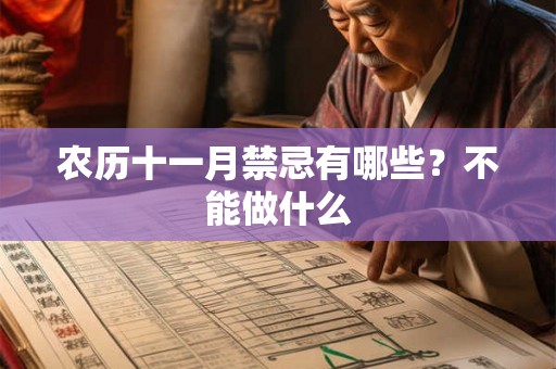 农历十一月禁忌有哪些?不能做什么 农历十一月禁忌有哪些?不能做什么