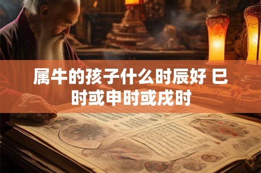属牛的孩子什么时辰好 巳时或申时或戌时