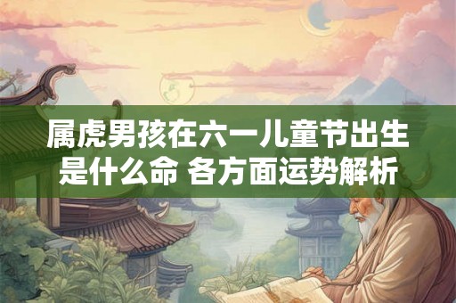属虎男孩在六一儿童节出生是什么命 各方面运势解析