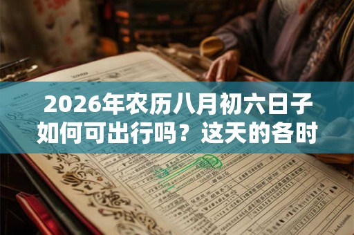 2026年农历八月初六日子如何可出行吗？这天的各时辰凶吉如何？