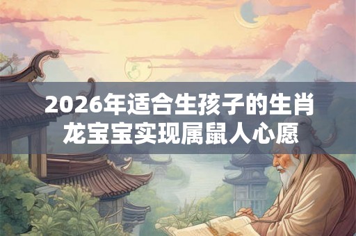 2026年适合生孩子的生肖 龙宝宝实现属鼠人心愿 2026年适合生孩子的生肖 龙宝宝实现属鼠人心愿