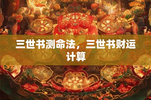 三世书测命法，三世书财运计算