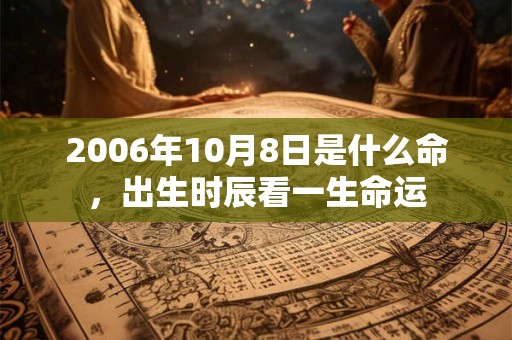 2006年10月8日是什么命,出生时辰看一生命运 2006年10月8日是什么命,出生时辰看一生命运