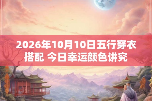 2026年10月10日五行穿衣搭配 今日幸运颜色讲究