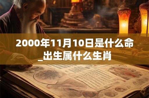 2000年11月10日是什么命_出生属什么生肖