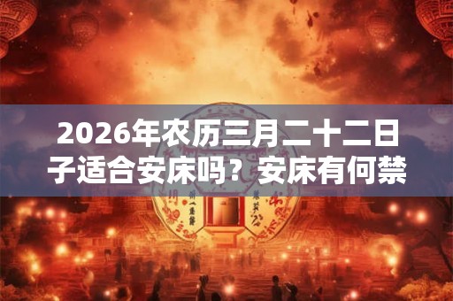 2026年农历三月二十二日子适合安床吗?安床有何禁忌? 2026年农历三月二十二日子适合安床吗?安床有何禁忌?