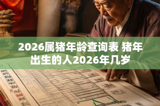2026属猪年龄查询表 猪年出生的人2026年几岁