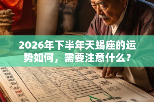 2026年下半年天蝎座的运势如何,需要注意什么? 2026年下半年天蝎座的运势如何,需要注意什么?