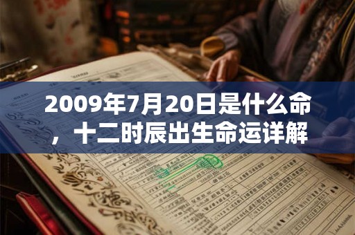 2009年7月20日是什么命，十二时辰出生命运详解