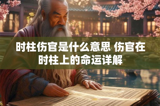时柱伤官是什么意思 伤官在时柱上的命运详解