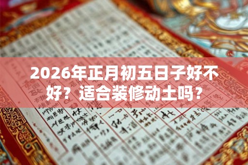 2026年正月初五日子好不好？适合装修动土吗？