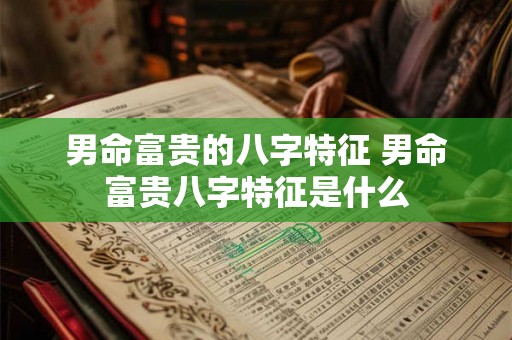 男命富贵的八字特征 男命富贵八字特征是什么