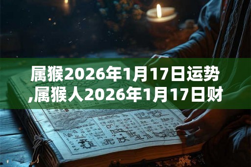 属猴2026年1月17日运势,属猴人2026年1月17日财运,生肖猴2026年1月17日运势