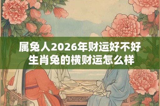 属兔人2026年财运好不好 生肖兔的横财运怎么样