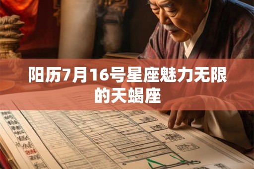 阳历7月16号星座魅力无限的天蝎座 阳历7月16号星座魅力无限的天蝎座