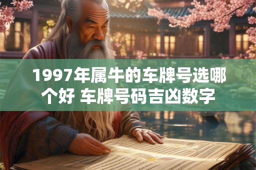 1997年属牛的车牌号选哪个好 车牌号码吉凶数字