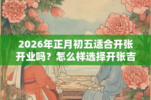 2026年正月初五适合开张开业吗？怎么样选择开张吉日？
