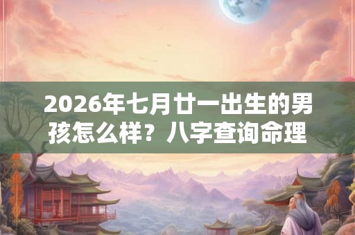 2026年七月廿一出生的男孩怎么样？八字查询命理