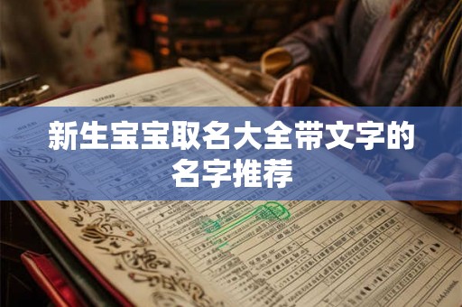 新生宝宝取名大全带文字的名字推荐 新生宝宝取名大全带文字的名字推荐