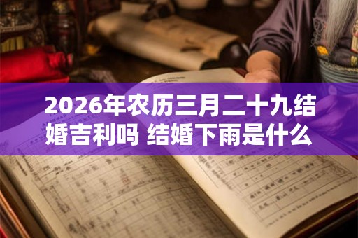 2026年农历三月二十九结婚吉利吗 结婚下雨是什么预兆