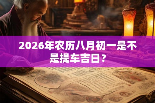 2026年农历八月初一是不是提车吉日？