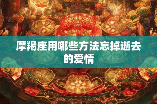 摩羯座用哪些方法忘掉逝去的爱情